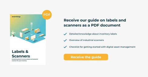 Receive our guide on labels and scanners from seventhings