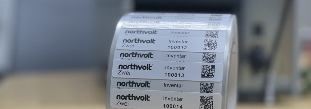northvolt QR-Etiketten inventarisierungssoftware