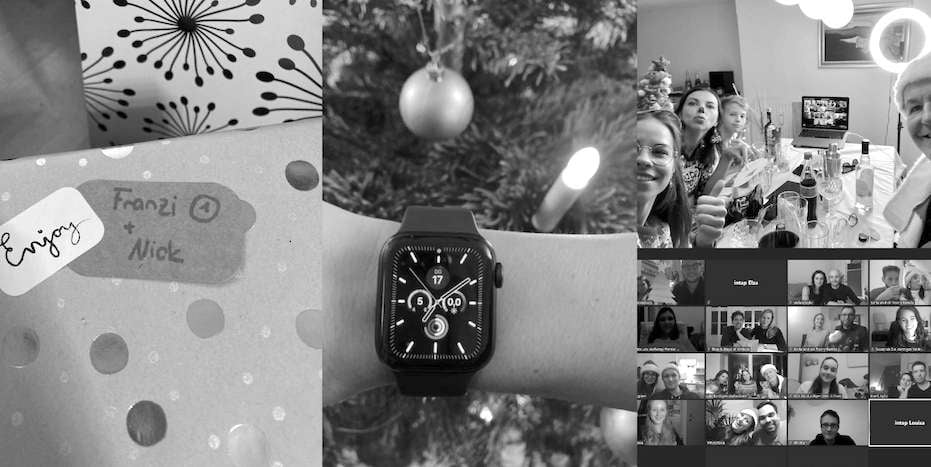 Collage Weihnachtsfeier - Geschenke